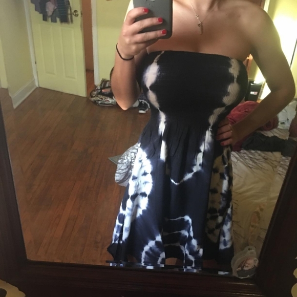 Strapless Tube Top Summer Swim Dress Tye Dye 3X - Picture 4 of 5
